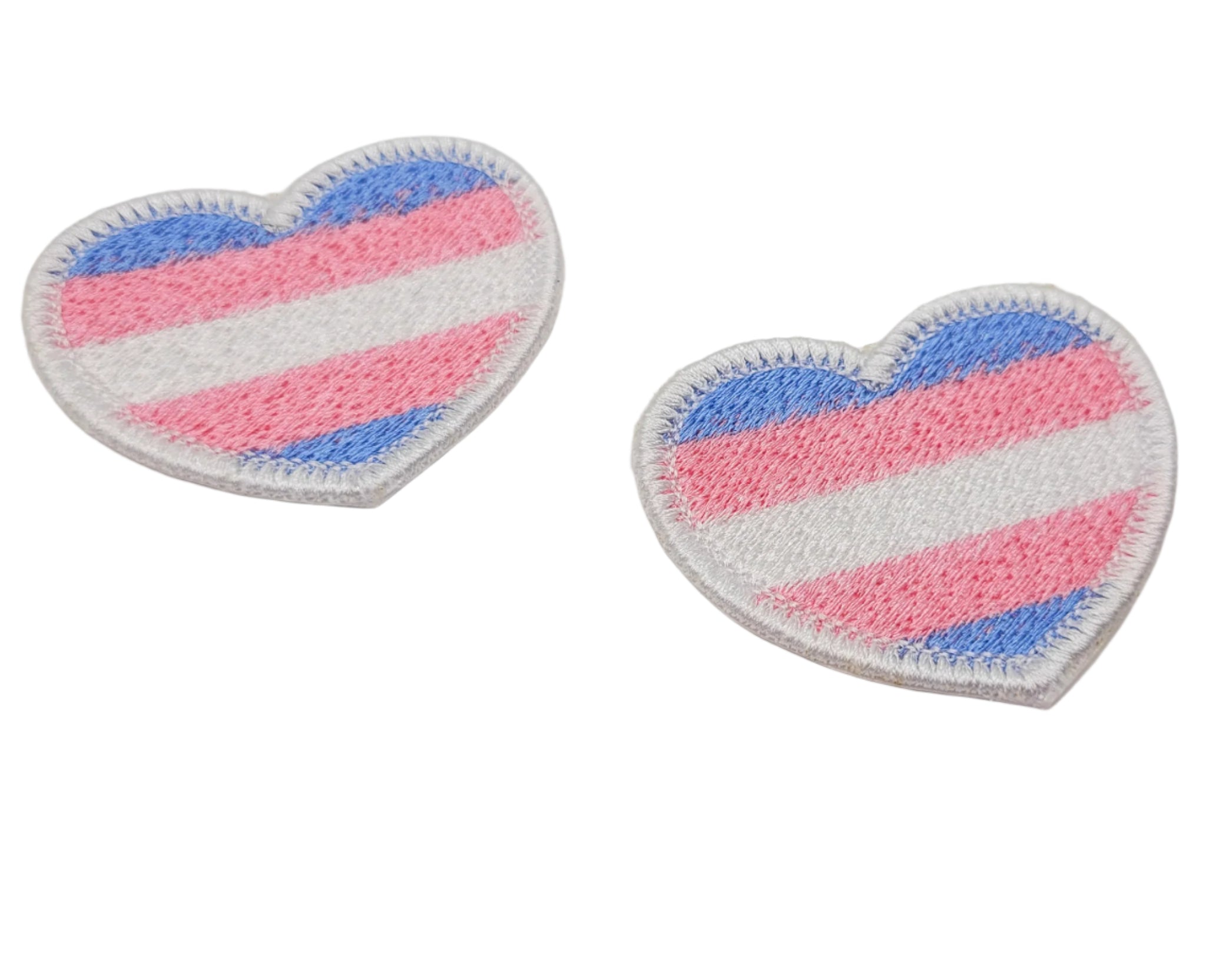 Transgender Pride Heart Embroidered Patch