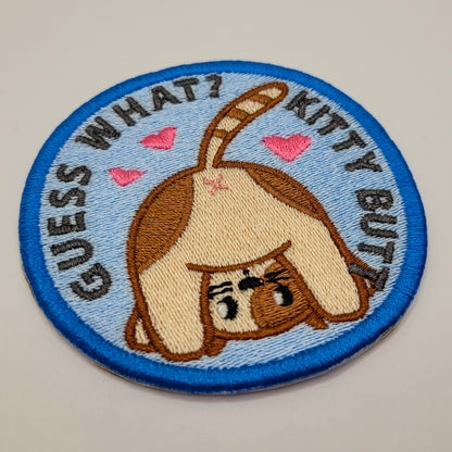 Guess What, Kitty Butt Embroidered Patch