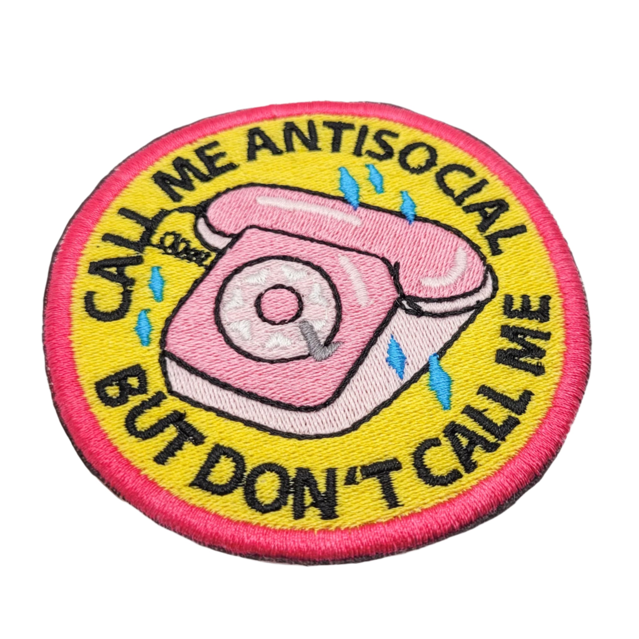 Call Me Antisocial Embroidered Patch