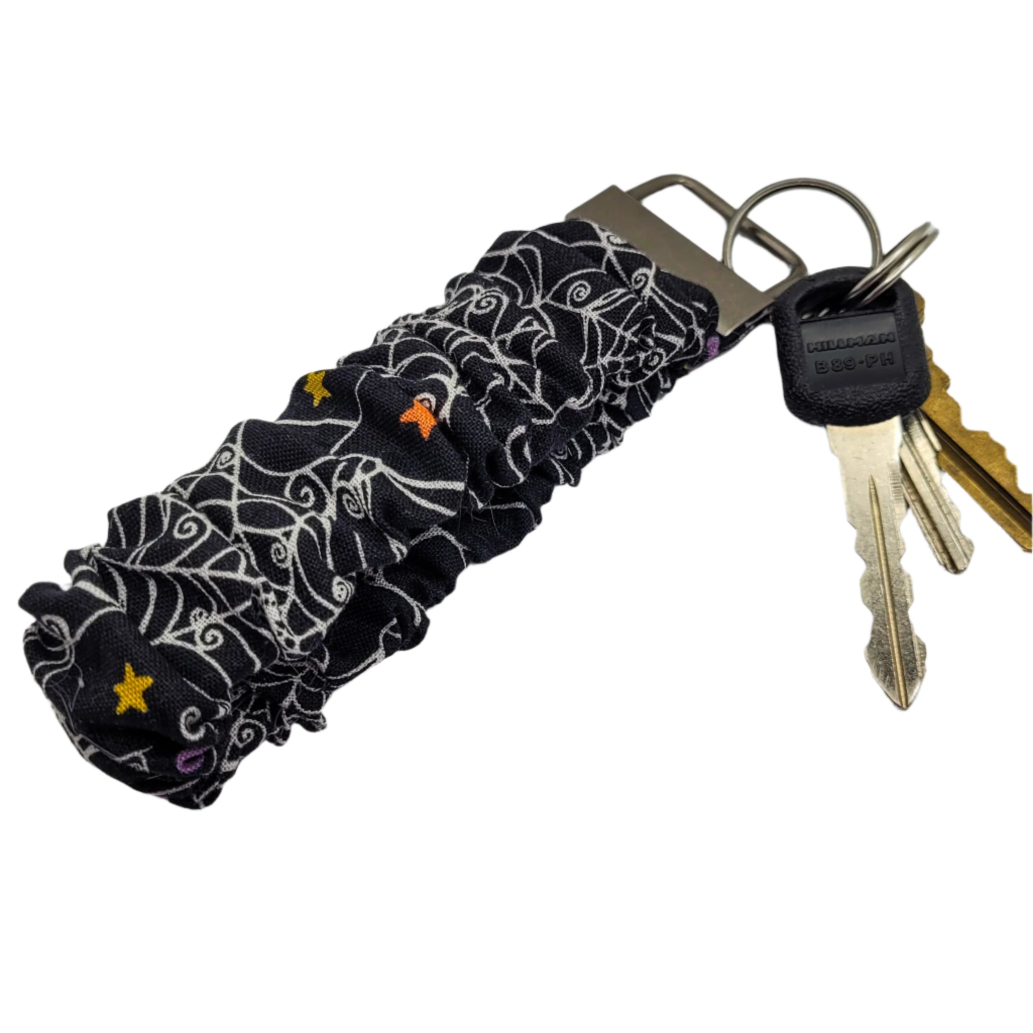 Spiderwebs Scrunchie Wristlet Keychain