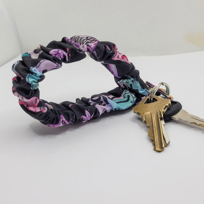 Pastel Goth Scrunchie Wristlet Keychain