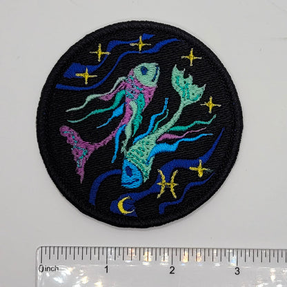 Pisces Zodiac Sign Embroidered Patch