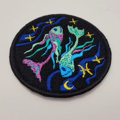 Pisces Zodiac Sign Embroidered Patch