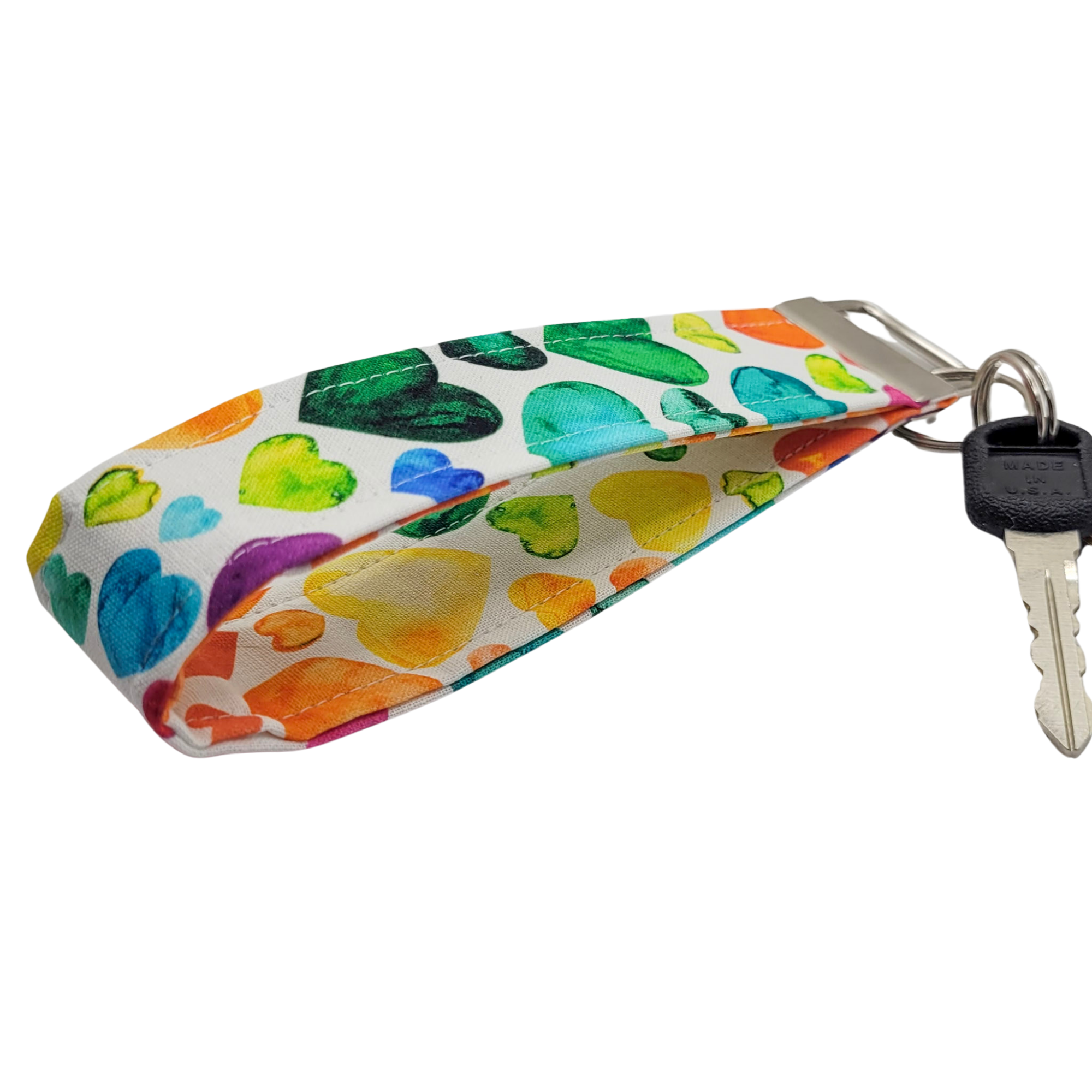 Painted Hearts Keychain Strap