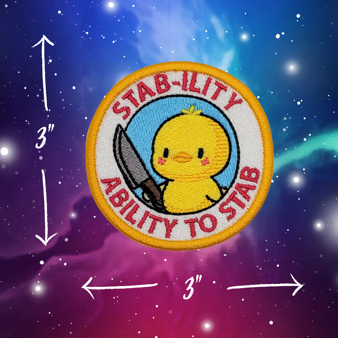 Stab-ility, Ability to Stab Embroidered Patch