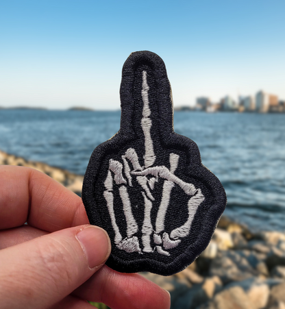 Middle Finger Embroidered Patch