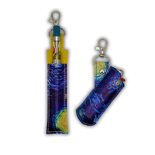 Starry Night Vape & Lighter Case Set