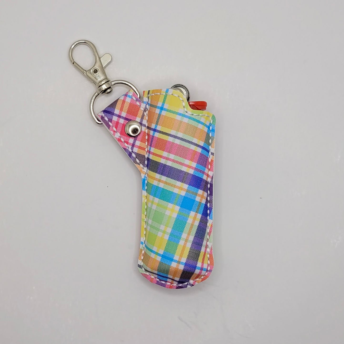 Rainbow Plaid Vape & Lighter Case Set