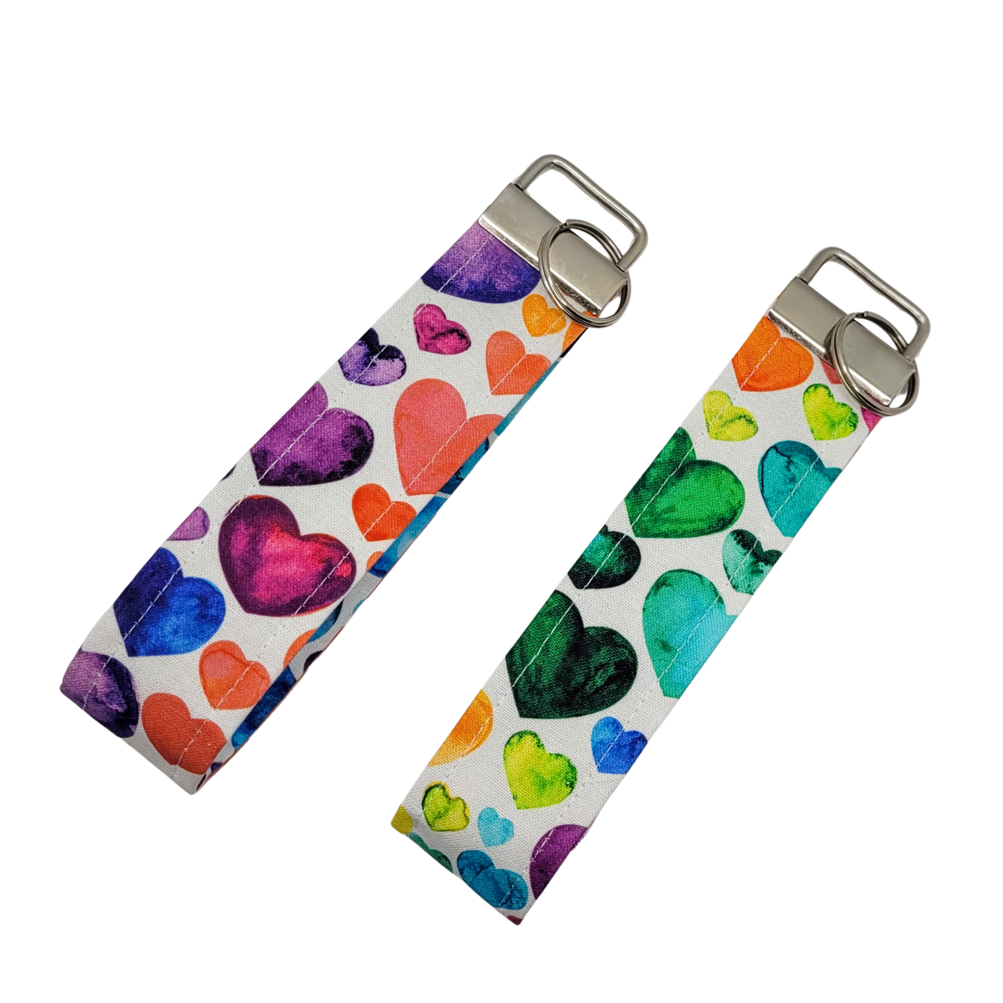 Painted Hearts Keychain Strap