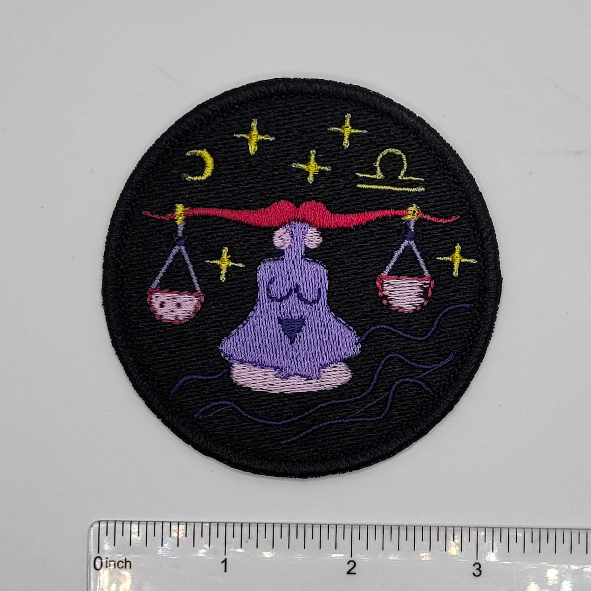 Libra Zodiac Sign Embroidered Patch