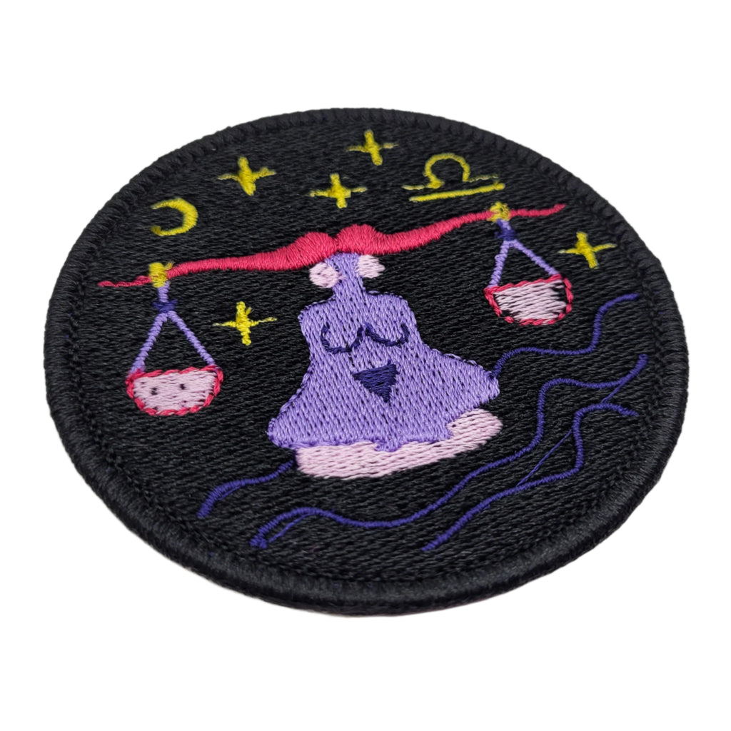 Libra Zodiac Sign Embroidered Patch