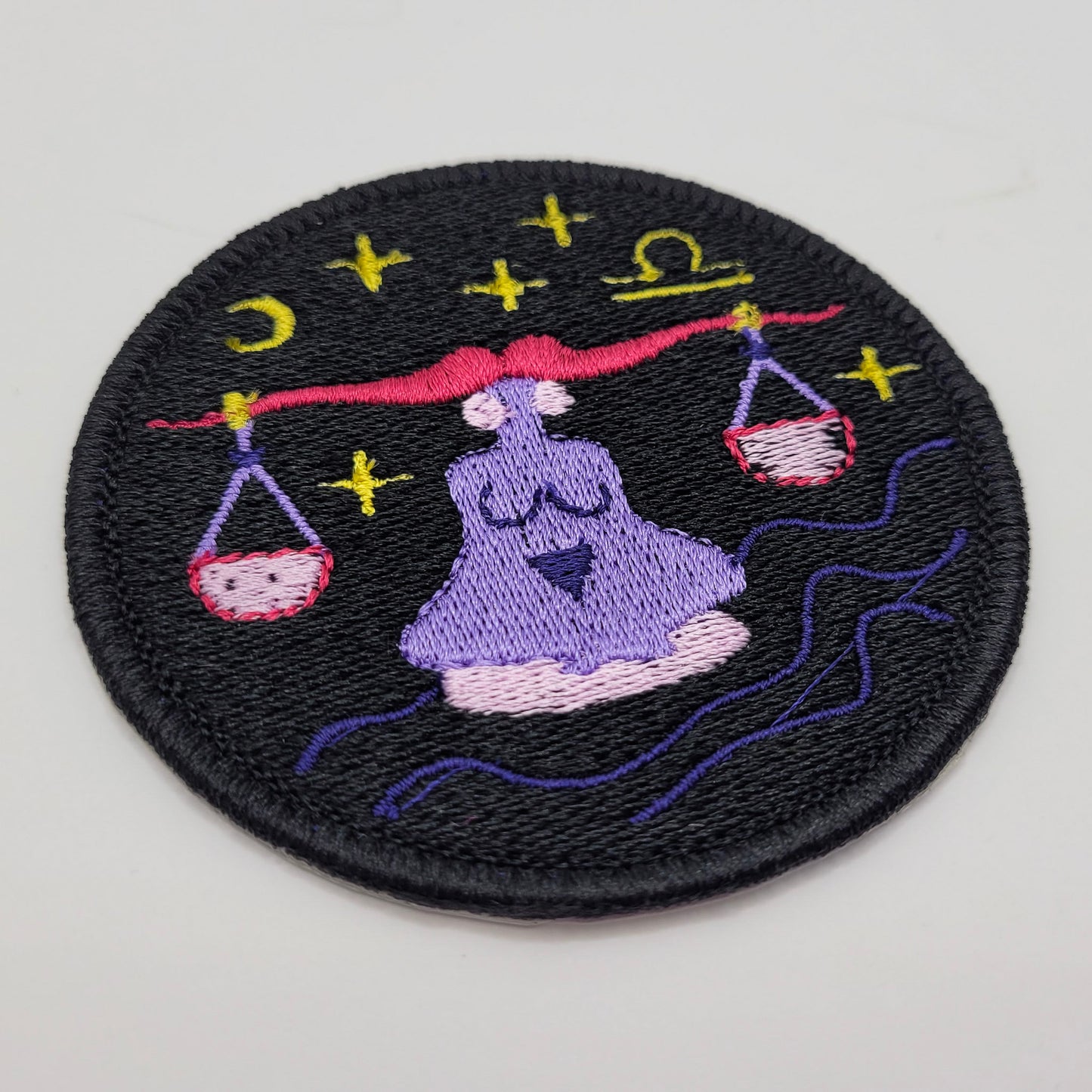 Libra Zodiac Sign Embroidered Patch