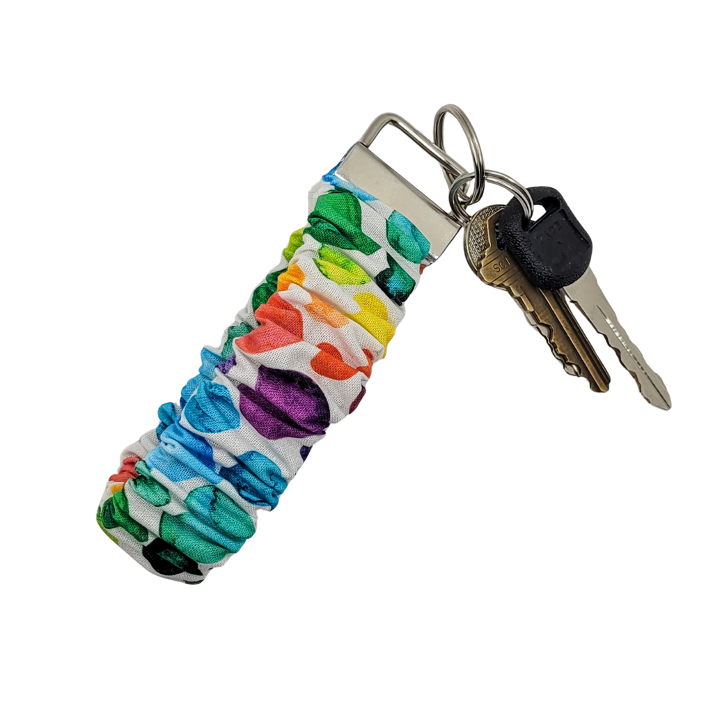 Porte-clés chouchou chauve-souris pastel