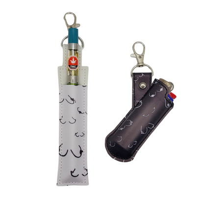 Estuche para encendedor de cuadros vichy arcoíris