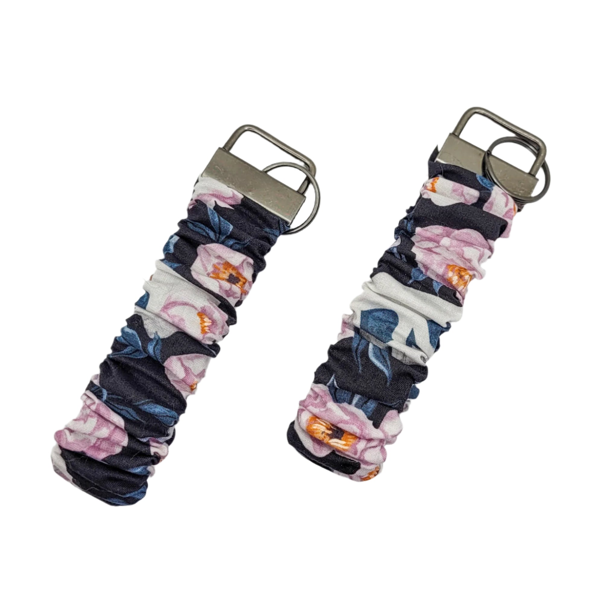 Skull & Roses Scrunchie Wristlet Keychain