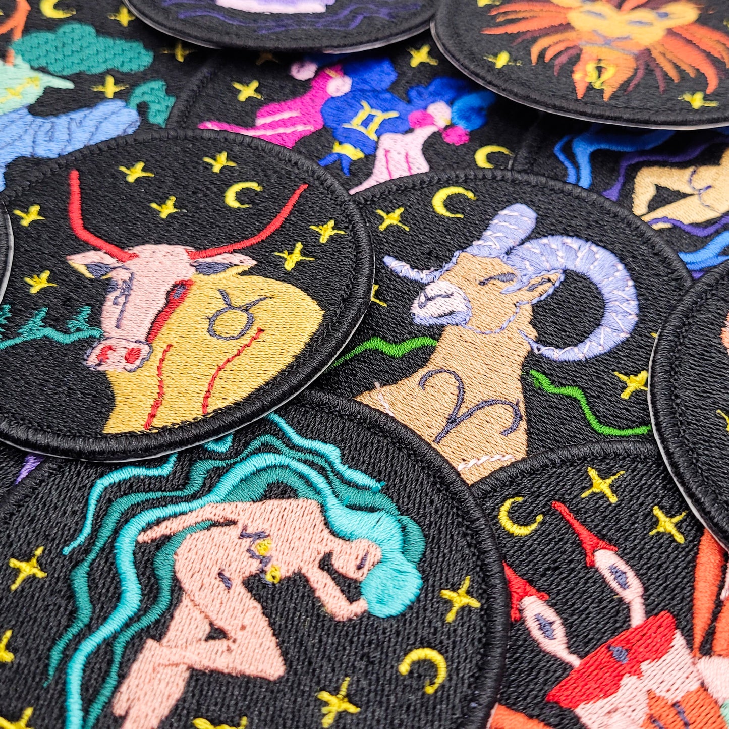 Aquarius Zodiac Embroidered Patch