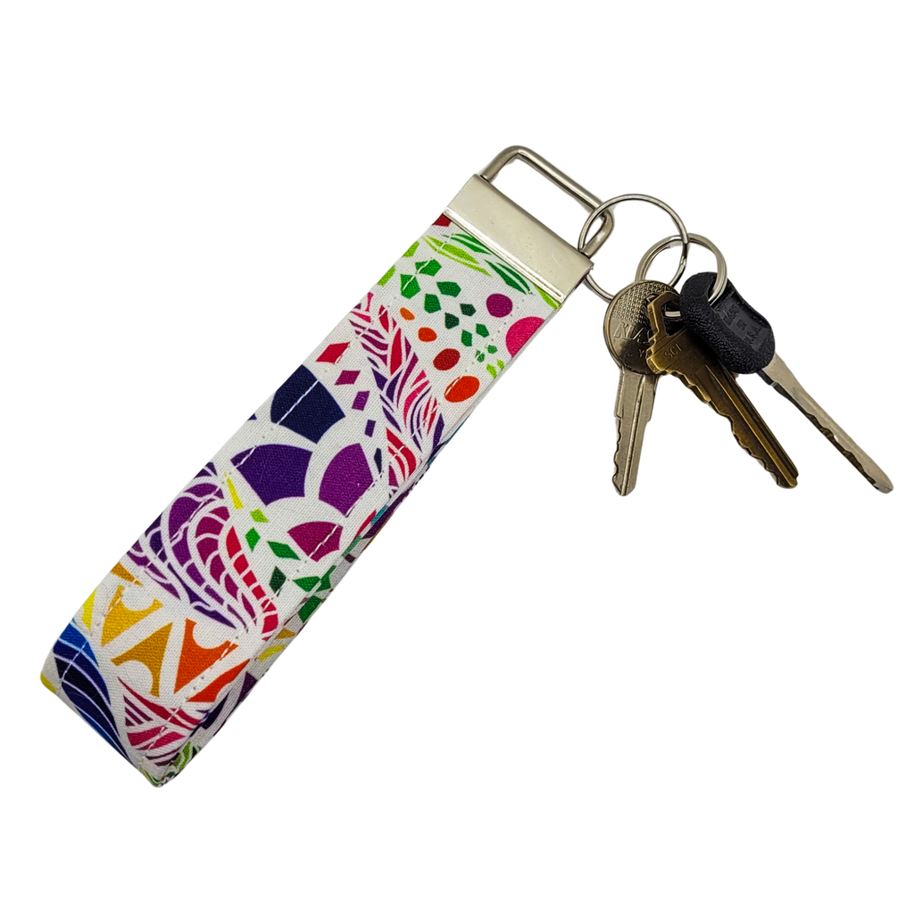 Psychedelic Garden Wristlet Keychain