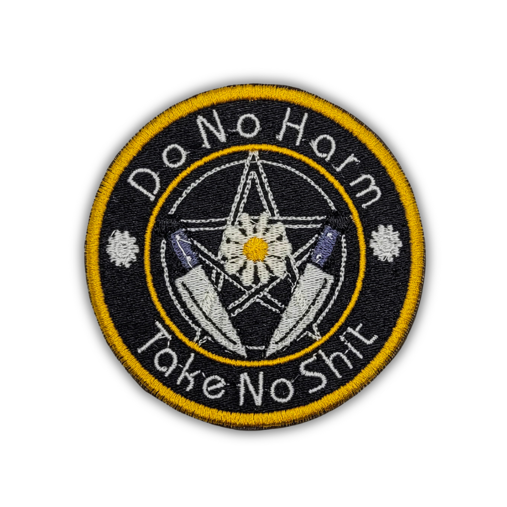 Patch brodé « Ne faites pas de mal, ne supportez pas la merde »