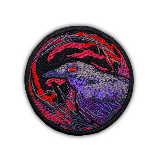 Night Raven Embroidered Patch