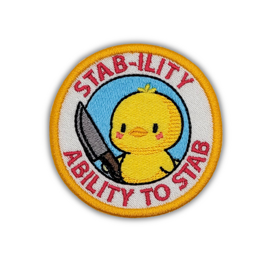 Stab-ility, Ability to Stab Embroidered Patch