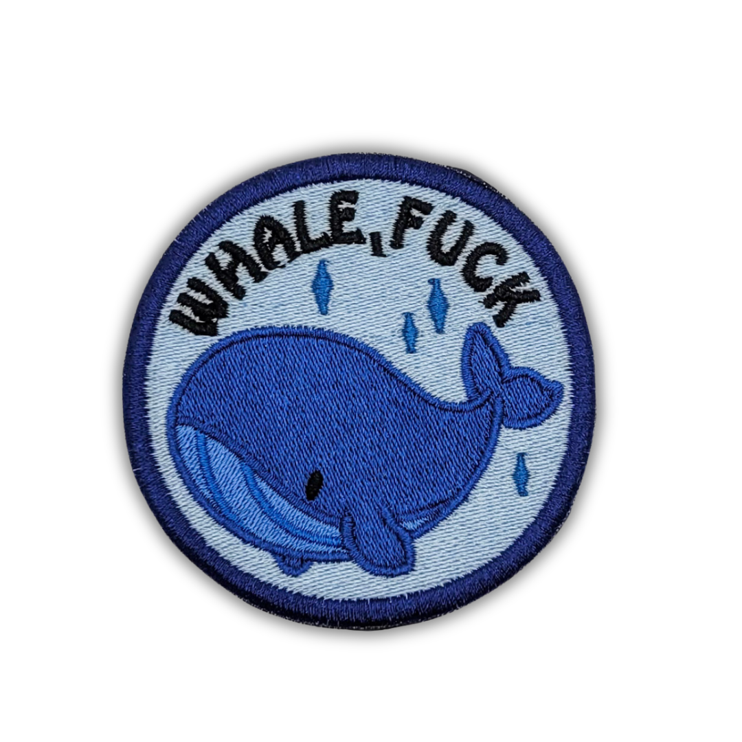 Whale, Fuck Embroidered Patch