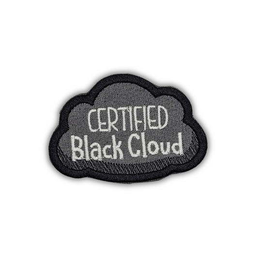 Certified Black Cloud Embroidered Patch