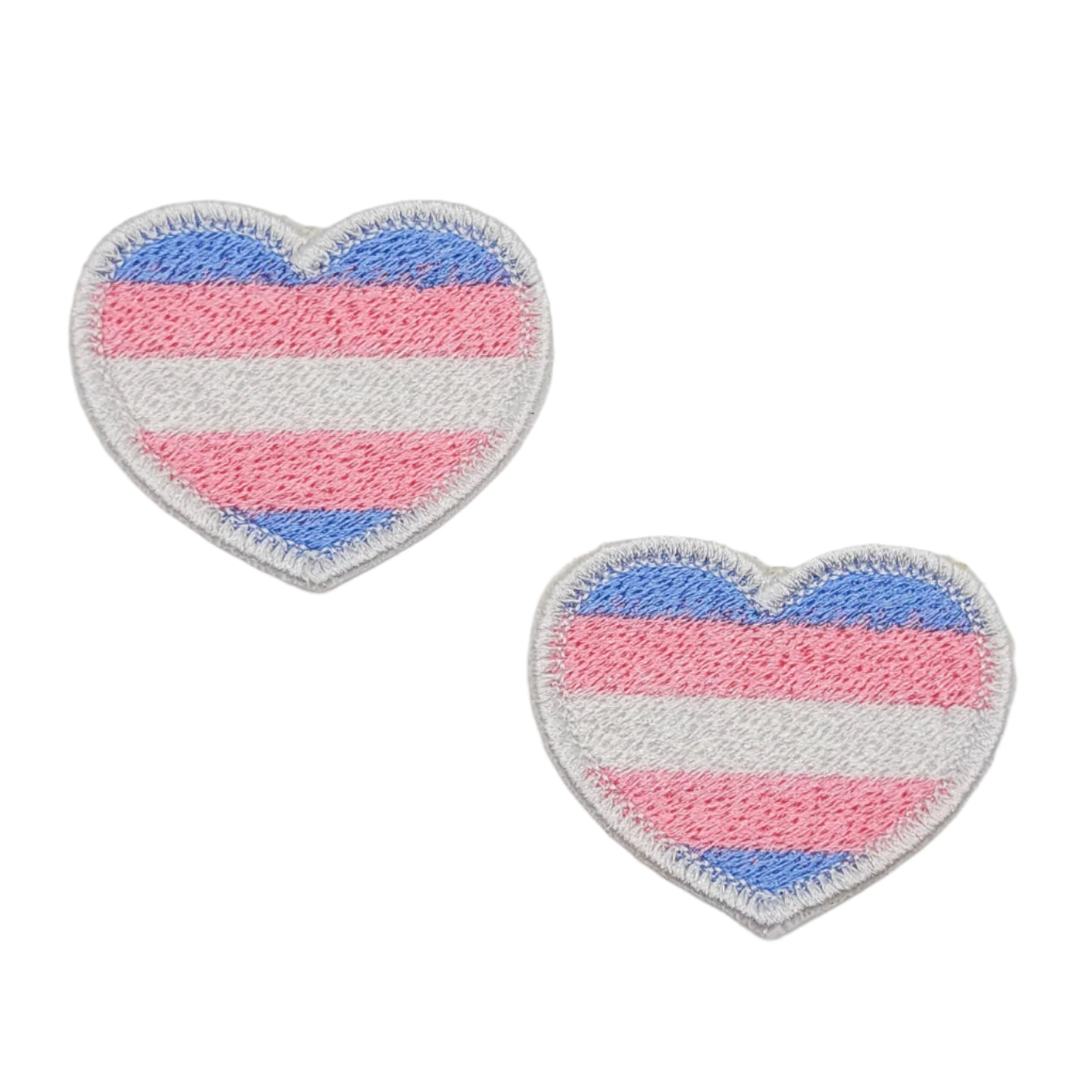 Transgender Pride Heart Embroidered Patch