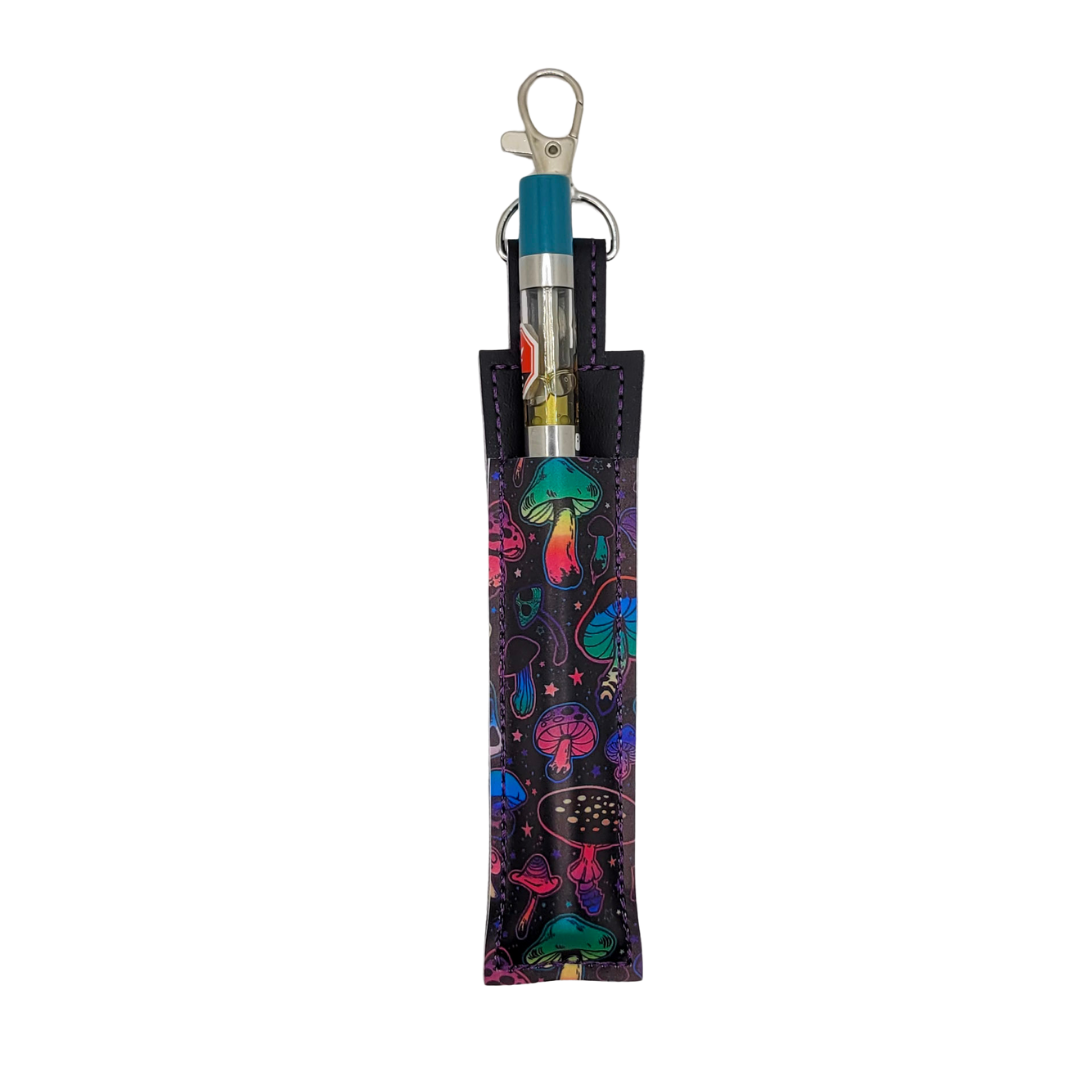 Neon Mushrooms Vinyl Pen Case