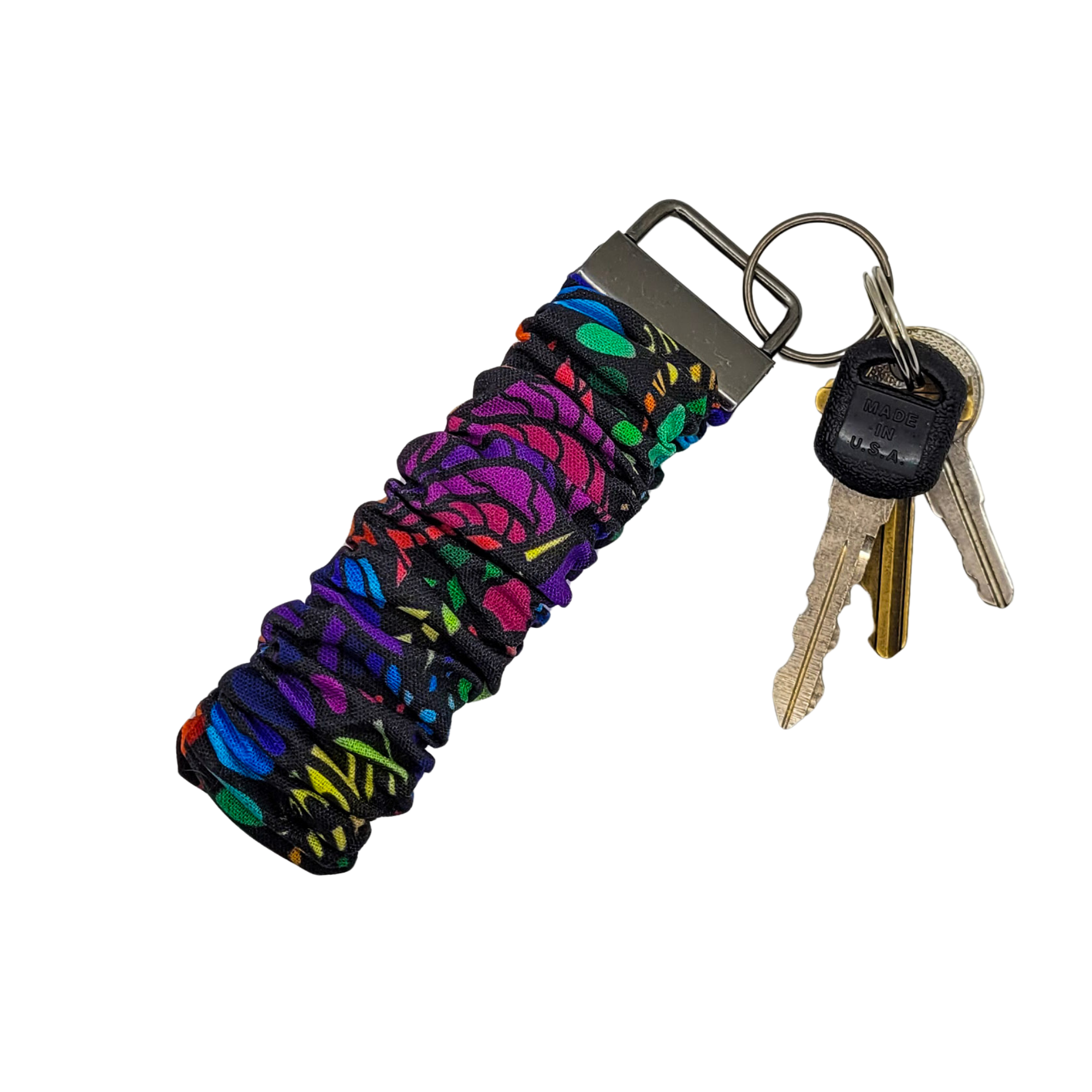Psychedelic Garden Scrunchie Wristlet