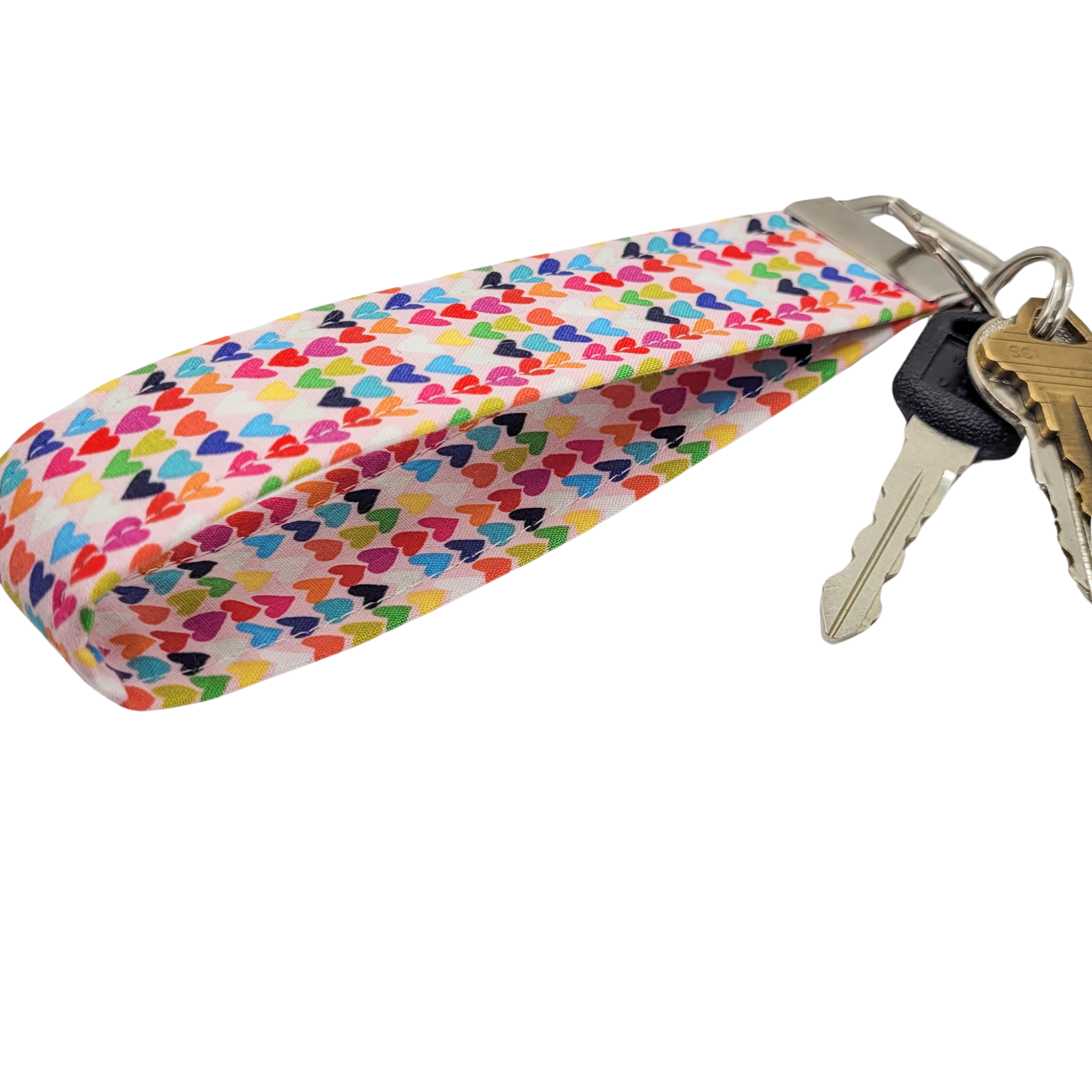 Tiny Hearts Wristlet Keychain