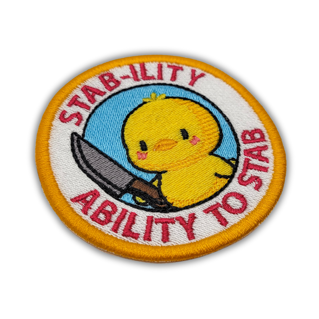 Stab-ility, Ability to Stab Embroidered Patch