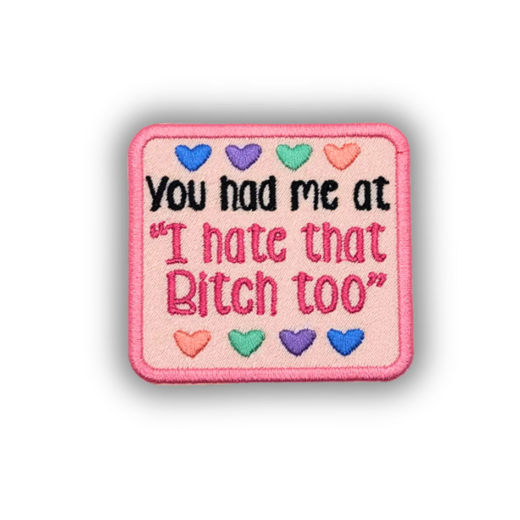 Patch brodé « Tu m'as eu à... »