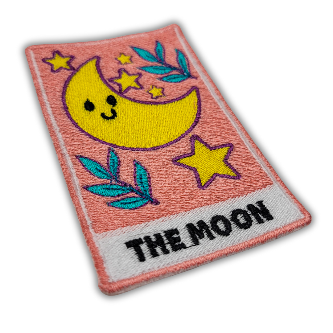 The Moon Tarot Card Embroidered Patch