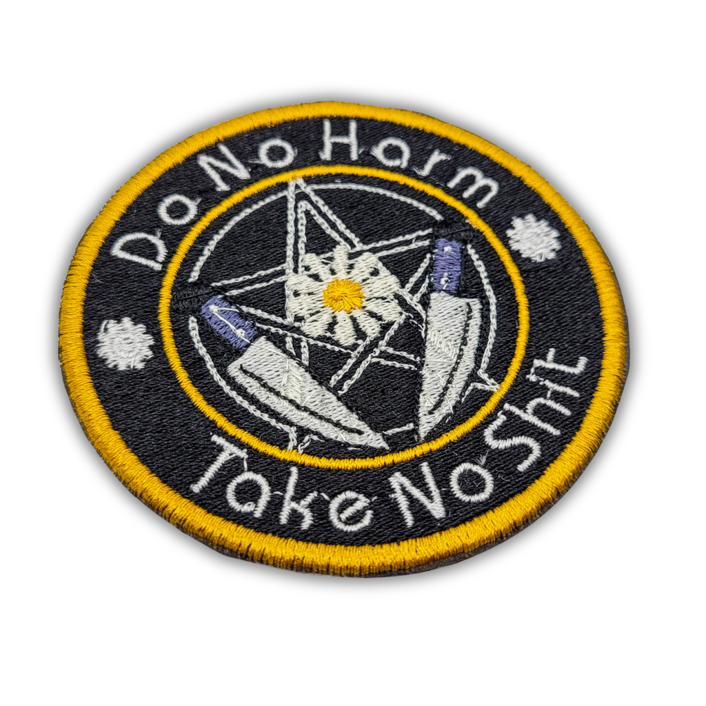 Patch brodé « Ne faites pas de mal, ne supportez pas la merde »