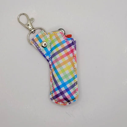 Rainbow Gingham Lighter Case