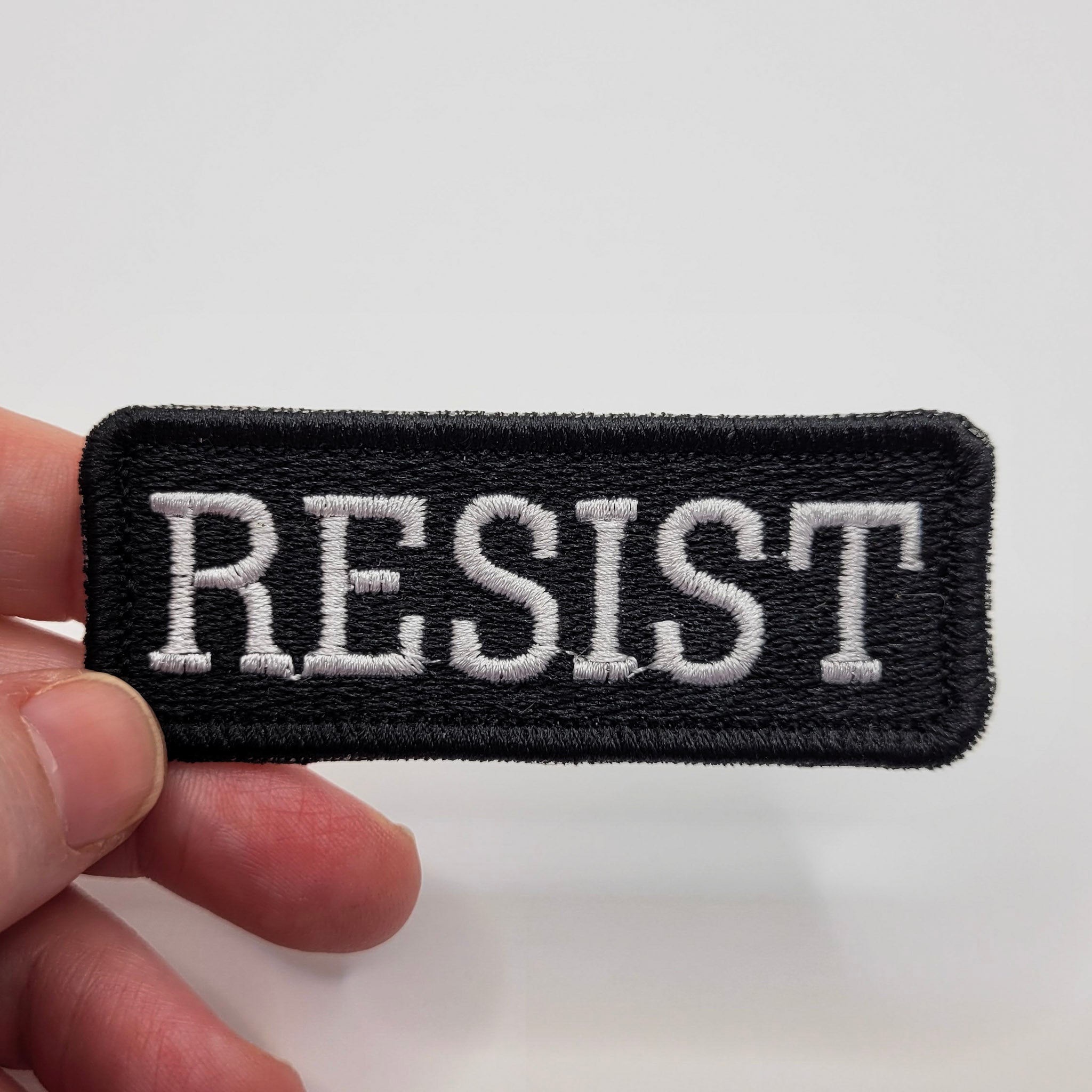 Resist Embroidered Patch
