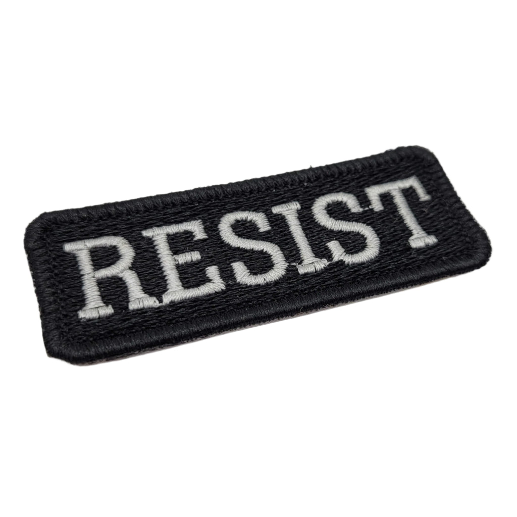Resist Embroidered Patch