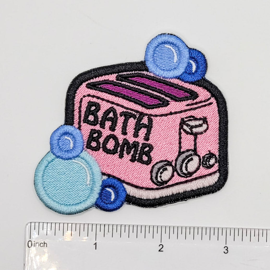 Bath Bomb Toaster Embroidered Patch