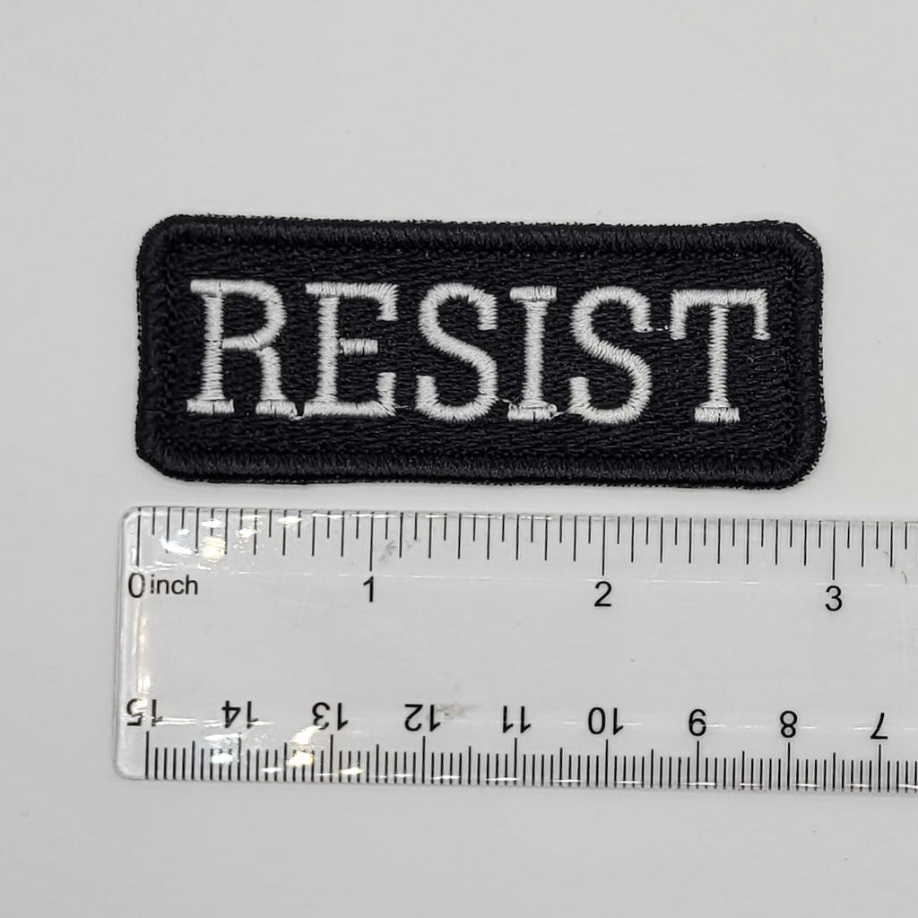 Resist Embroidered Patch
