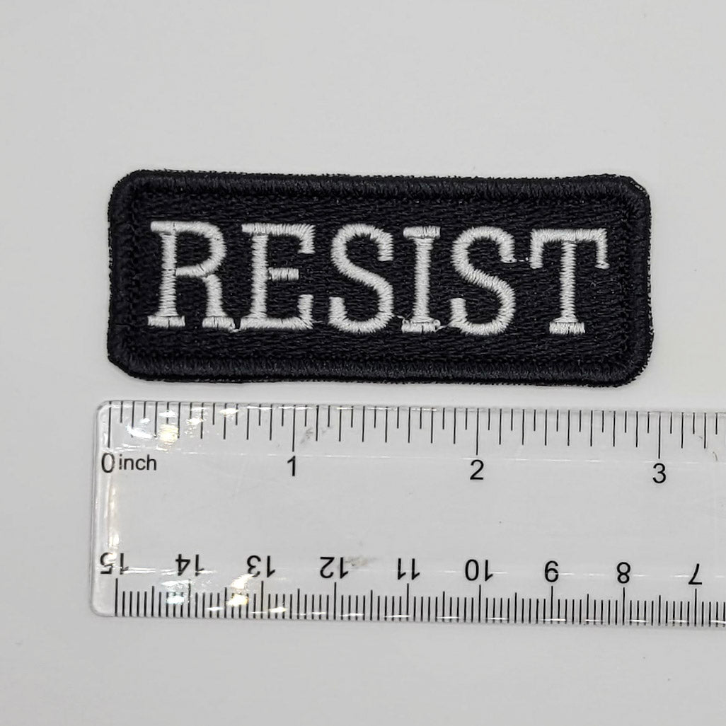 Resist Embroidered Patch