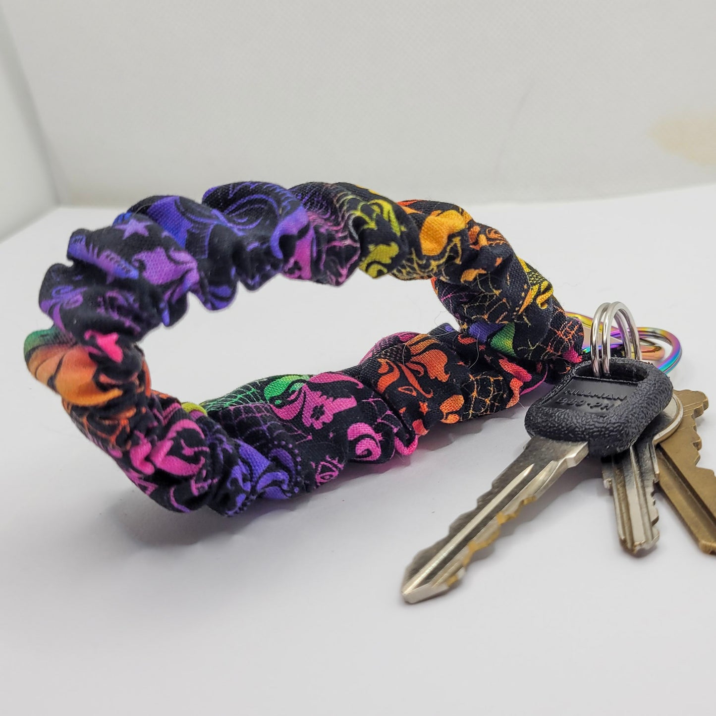 Halloween Heroes Scrunchie Wristlet Keychain