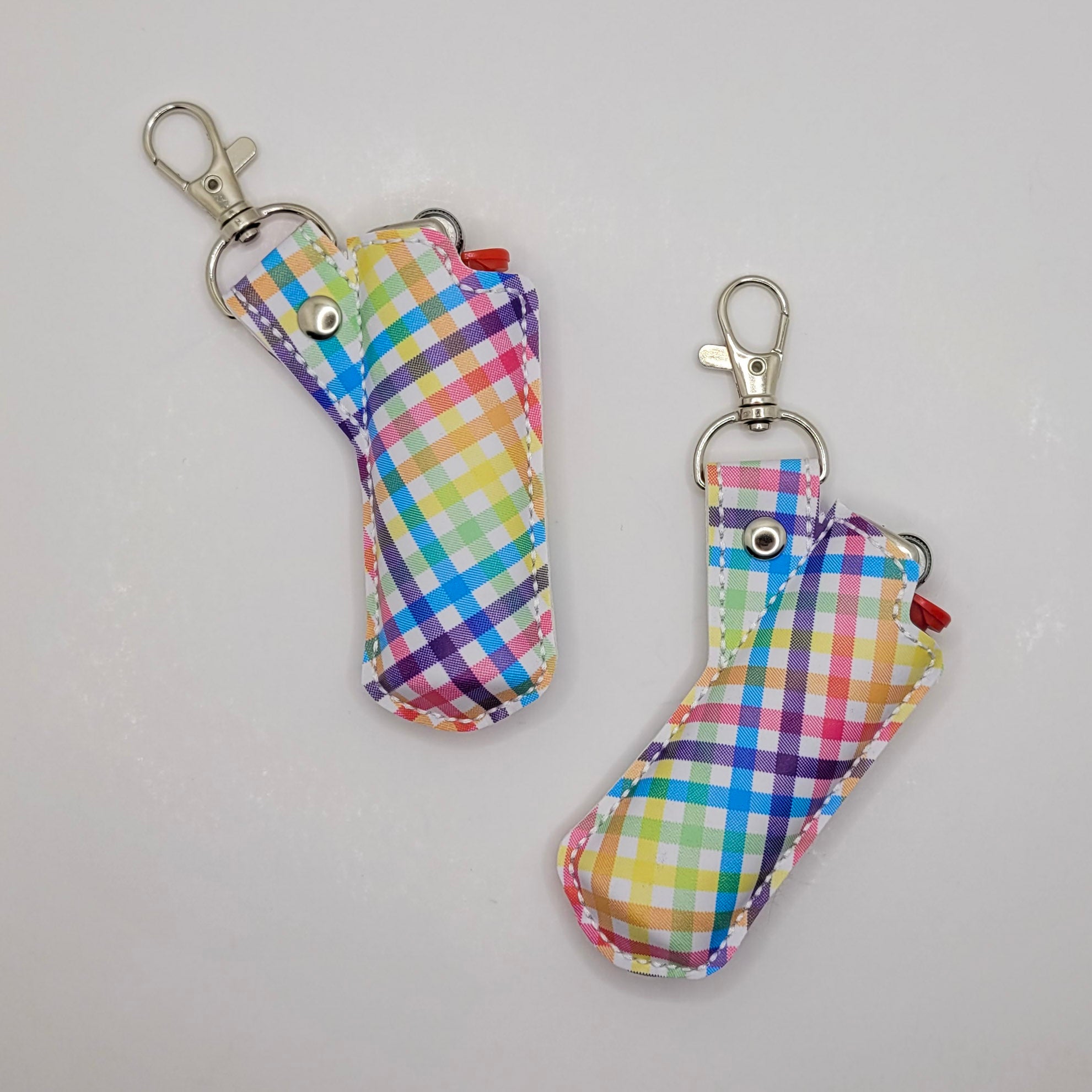 Rainbow Gingham Lighter Case