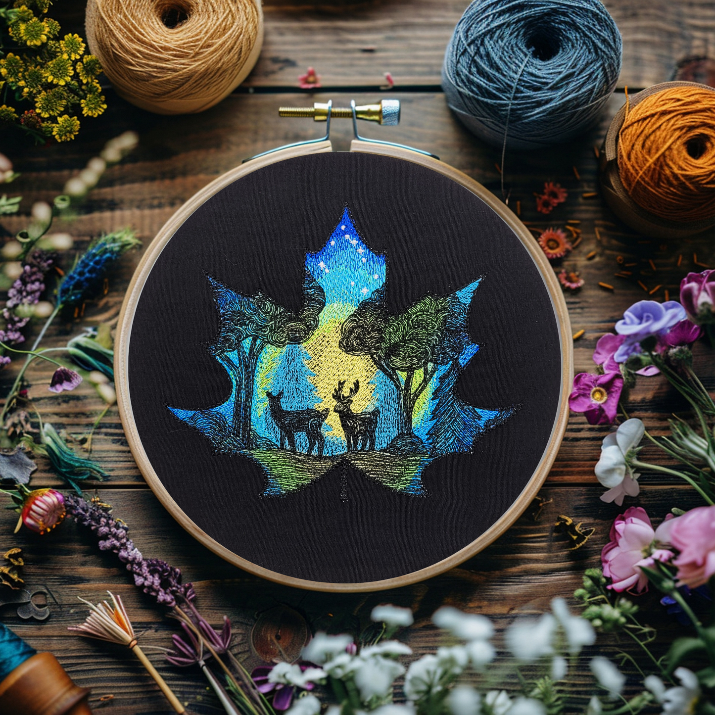Northern Wild – 7" Embroidered Wall Art