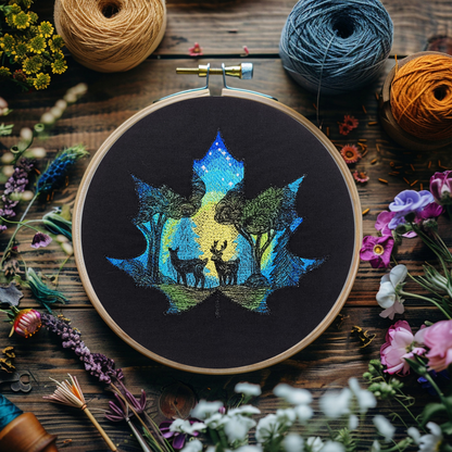 Northern Wild – 7" Embroidered Wall Art