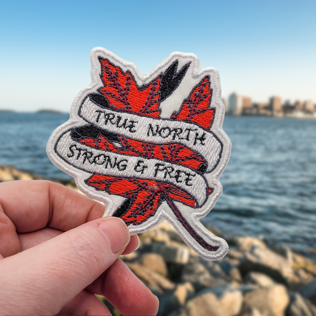 True North Maple Leaf Leaf Embroidered Patch