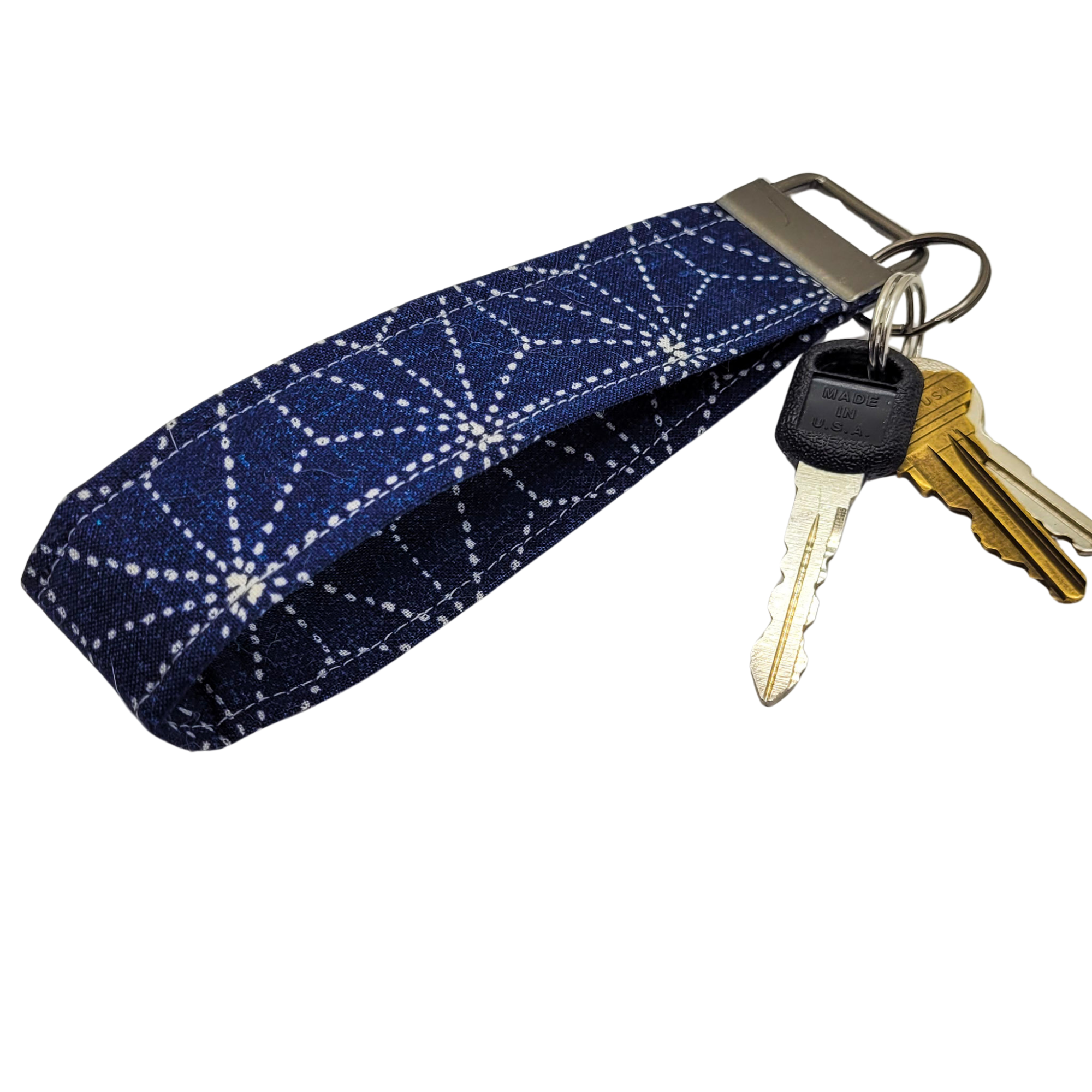 Sashiko Wristlet Keychain