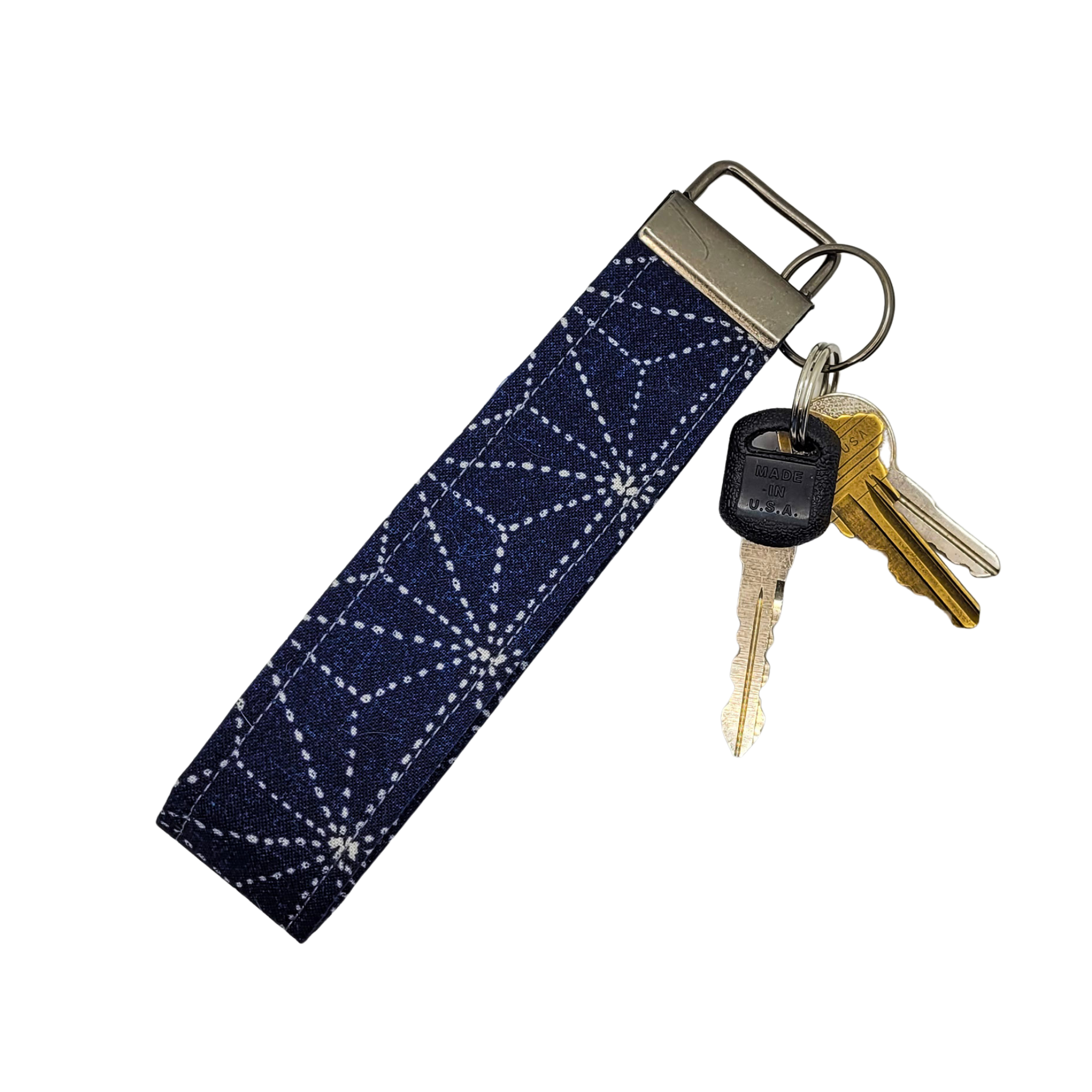 Sashiko Wristlet Keychain