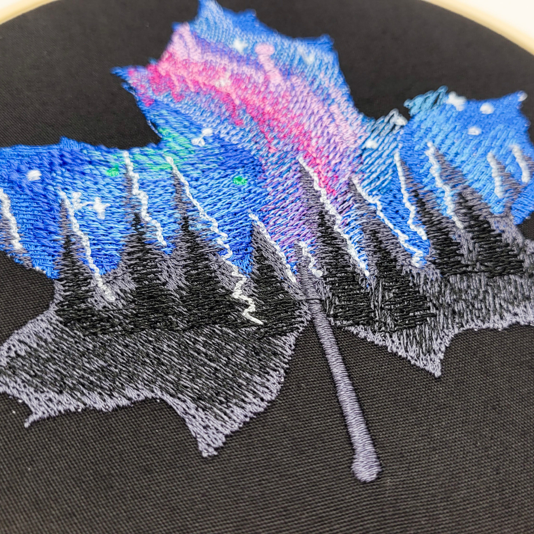 True North Sky – 6" Embroidered Wall Art