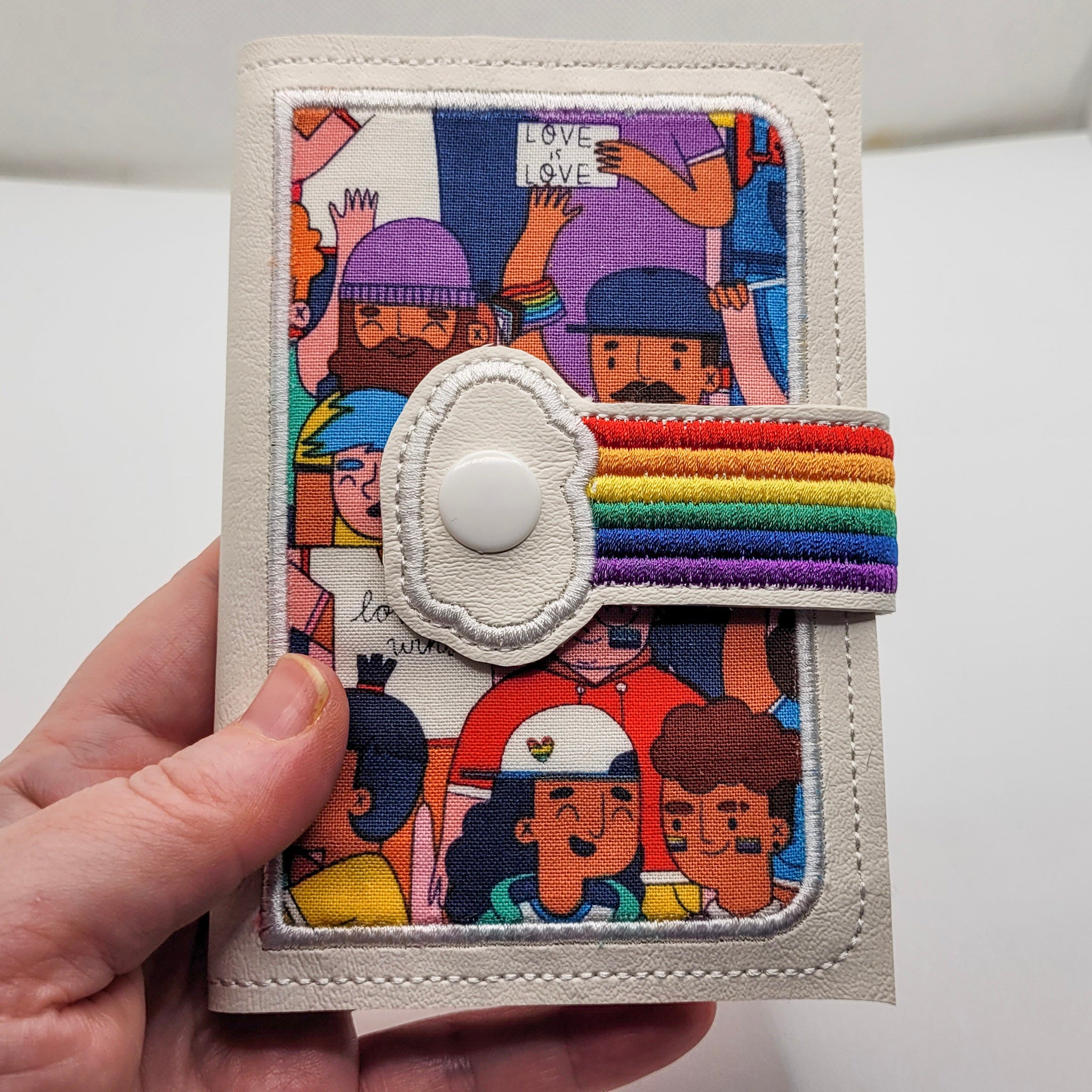 Pride Parade Embroidered Mini Composition Notebook Cover