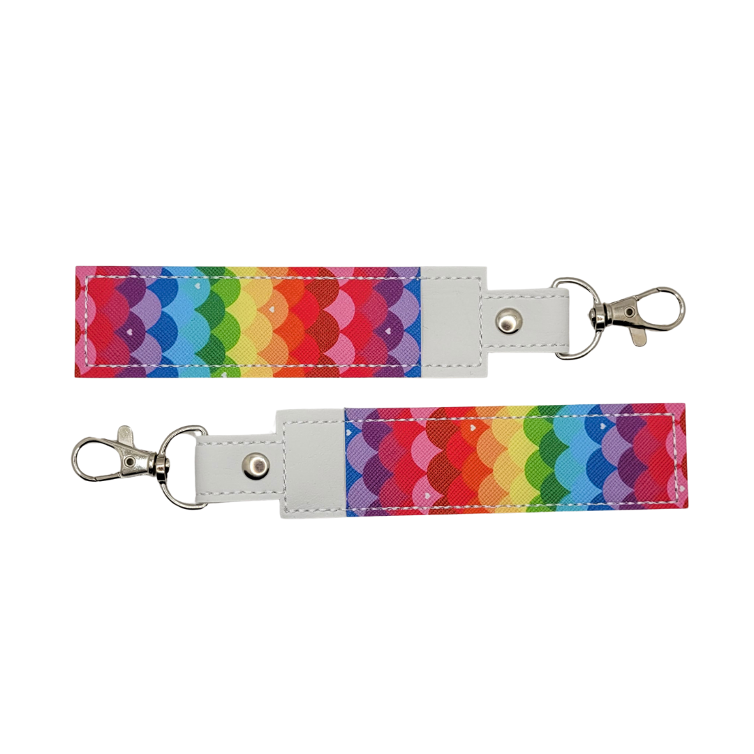 Rainbow Scales & Stripes Vinyl Pen Case
